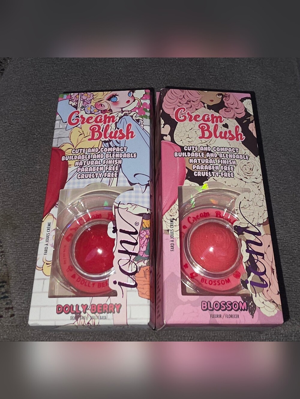 Ioni Cream Blush Duo — Dolly Berry & Blossom 0.14oz BNIB